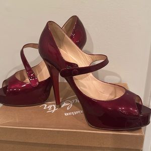 Christian Louboutin patent leather Mary Janes, size 8.5